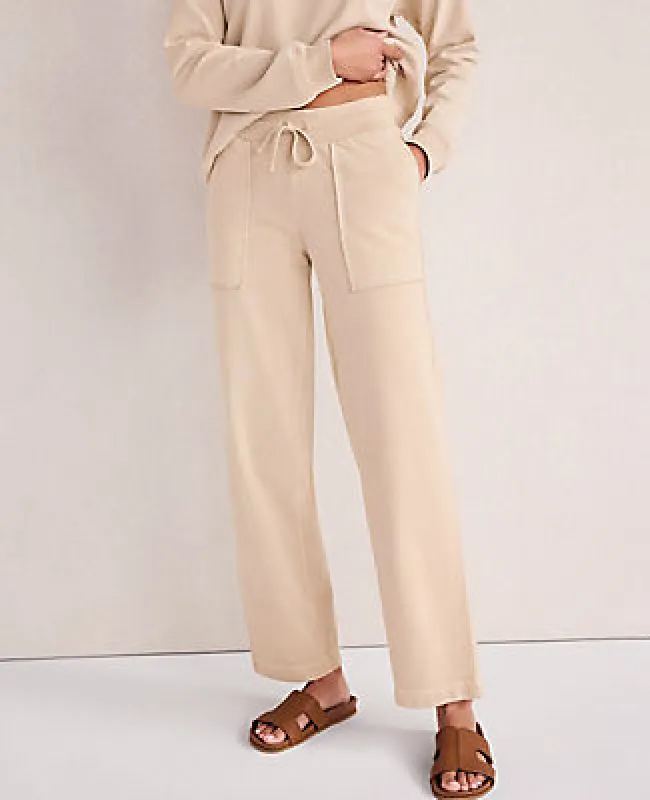 Ann Taylor Haven Well Within Garment-Dyed Organic Cotton Terry Pants made by Ann Taylor