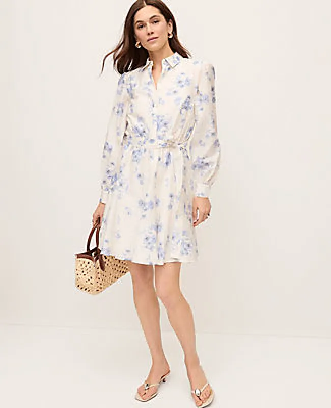 Ann Taylor Mini Floral Shirtdress made by Ann Taylor