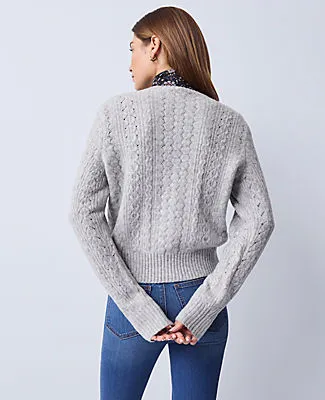 Ann Taylor Weekend Pointelle Cardigan sold by Ann Taylor product image thumbnail 2