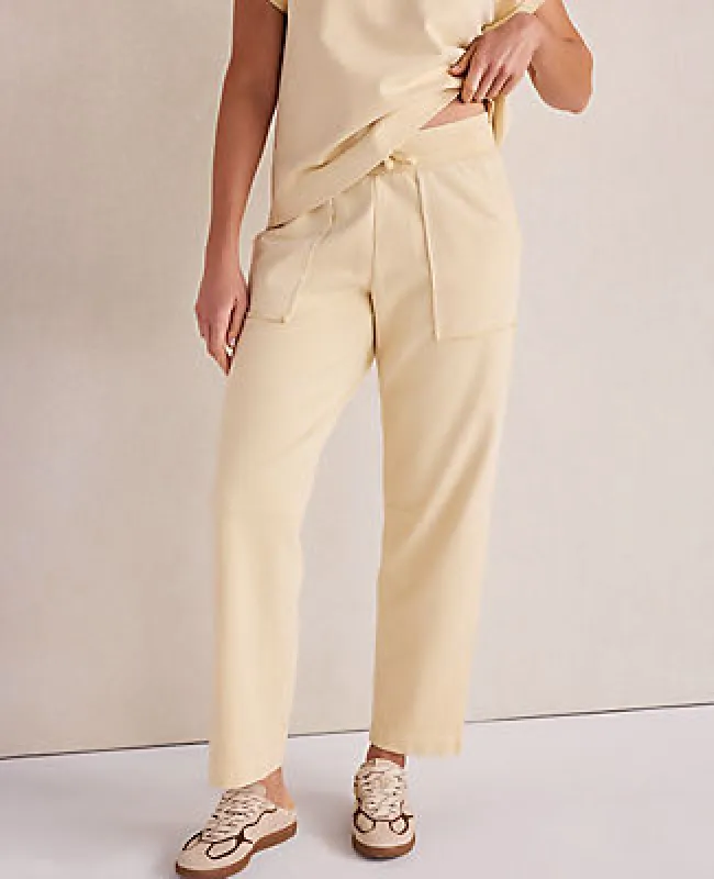 Ann Taylor Haven Well Within Garment-Dyed Organic Cotton Terry Pants made by Ann Taylor