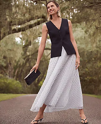 Ann Taylor Polka Dot Chiffon Midi Skirt sold by Ann Taylor product image thumbnail 4