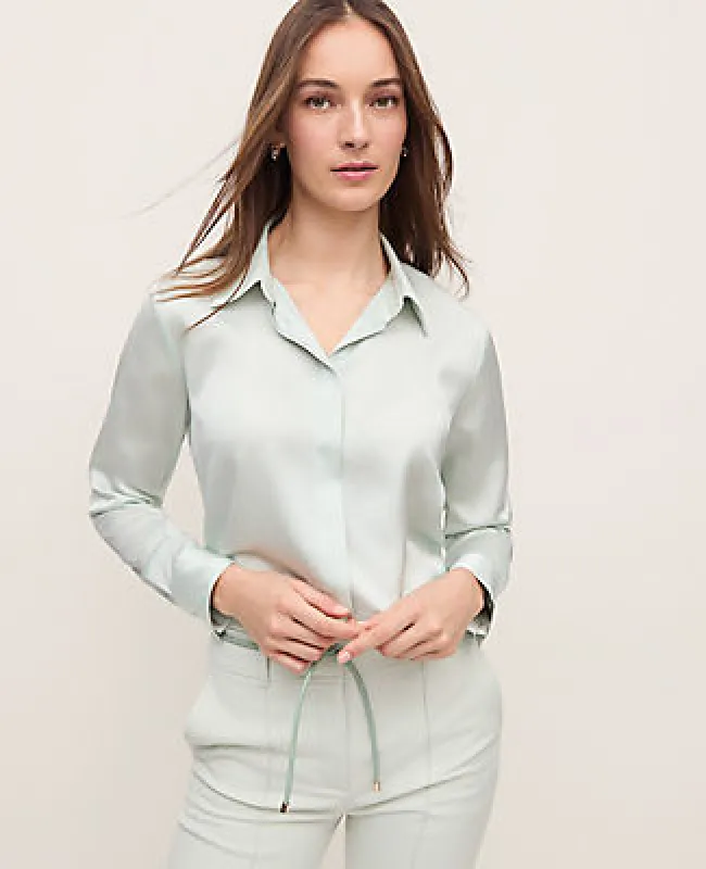 Ann Taylor Satin Essential Shirt made by Ann Taylor