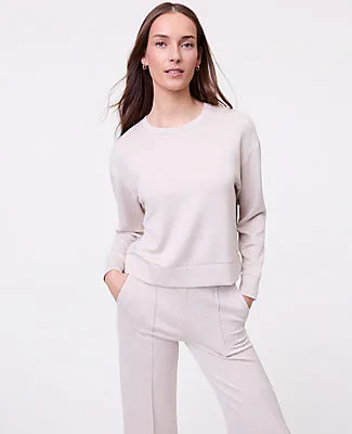 Ann Taylor Petite Weekend Crew Neck Sweatshirt in CloudPlush sold by Ann Taylor