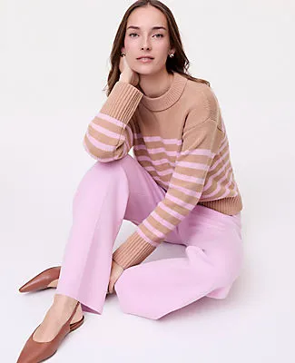Ann Taylor Weekend Striped Crew Neck Sweater sold by Ann Taylor product image thumbnail 3