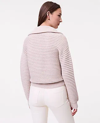 Ann Taylor Weekend Textured Stitch Half-Zip Sweater sold by Ann Taylor product image thumbnail 2