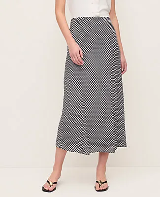 Ann Taylor Petite Gingham Bias Midi Slip Skirt sold by Ann Taylor product image thumbnail 2
