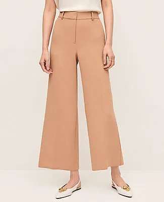 Ann Taylor The Petite Wide-Leg Cropped Pant in Textured Crepe sold by Ann Taylor product image thumbnail 2