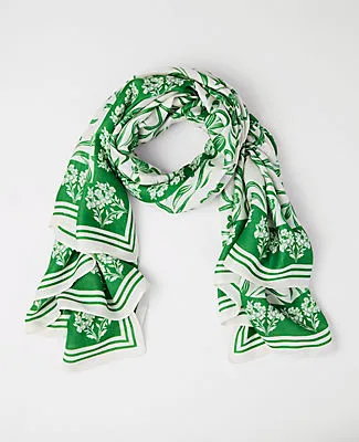 Ann Taylor Floral Square Scarf sold by Ann Taylor