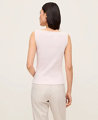 Ann Taylor Ribbed Sleeveless Button Top sold by Ann Taylor product image thumbnail 2