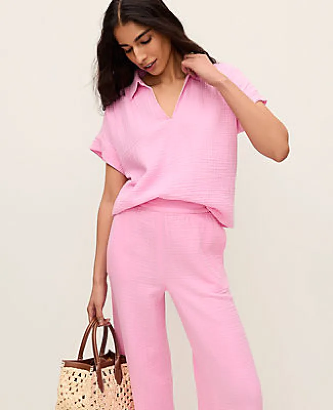 Ann Taylor Relaxed Cotton Gauze Blouse sold by Ann Taylor