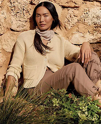 Ann Taylor Haven Well Within Cotton Link Stitch Cardigan sold by Ann Taylor product image thumbnail 4