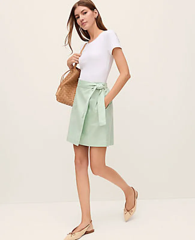 Ann Taylor Petite Weekend Belted Wrap Effect Skirt made by Ann Taylor