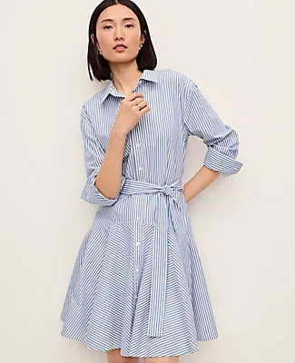 Ann Taylor Petite Mini Striped Shirtdress sold by Ann Taylor product image thumbnail 3