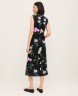Ann Taylor Petite Floral Linen Blend Midi Dress sold by Ann Taylor product image thumbnail 2