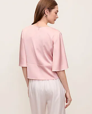 Ann Taylor Petite Satin Tie Waist Blouse sold by Ann Taylor product image thumbnail 2