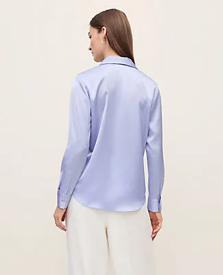 Ann Taylor Satin Essential Shirt sold by Ann Taylor product image thumbnail 2