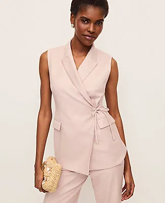 Ann Taylor The Petite Fitted Wrap Vest sold by Ann Taylor