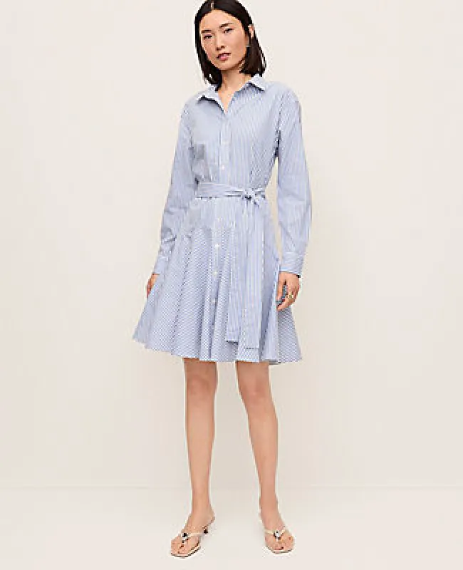 Ann Taylor Petite Mini Striped Shirtdress sold by Ann Taylor