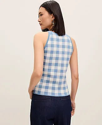 Ann Taylor Gingham Halter Shell Top sold by Ann Taylor product image thumbnail 2