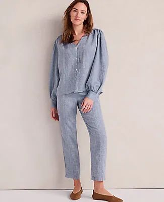 Ann Taylor Haven Well Within Linen V-Neck Blouse sold by Ann Taylor product image thumbnail 3