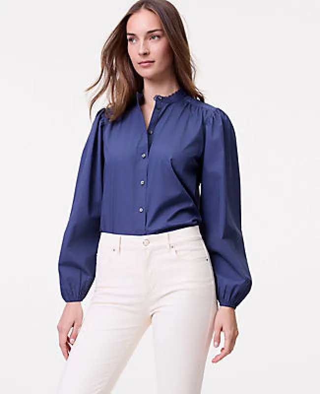 Ann Taylor Weekend Embroidered Collar Blouse made by Ann Taylor