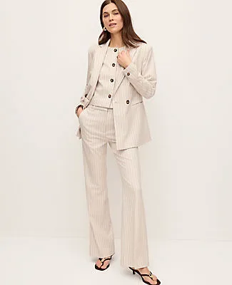 Ann Taylor The Petite Crop Crew Neck Vest in Pinstripe sold by Ann Taylor product image thumbnail 3