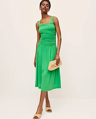 Ann Taylor Ruched Knit Midi Dress sold by Ann Taylor product image thumbnail 3