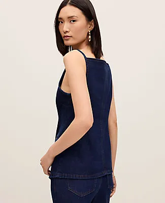 Ann Taylor Petite Strappy Denim Vest Top sold by Ann Taylor product image thumbnail 2