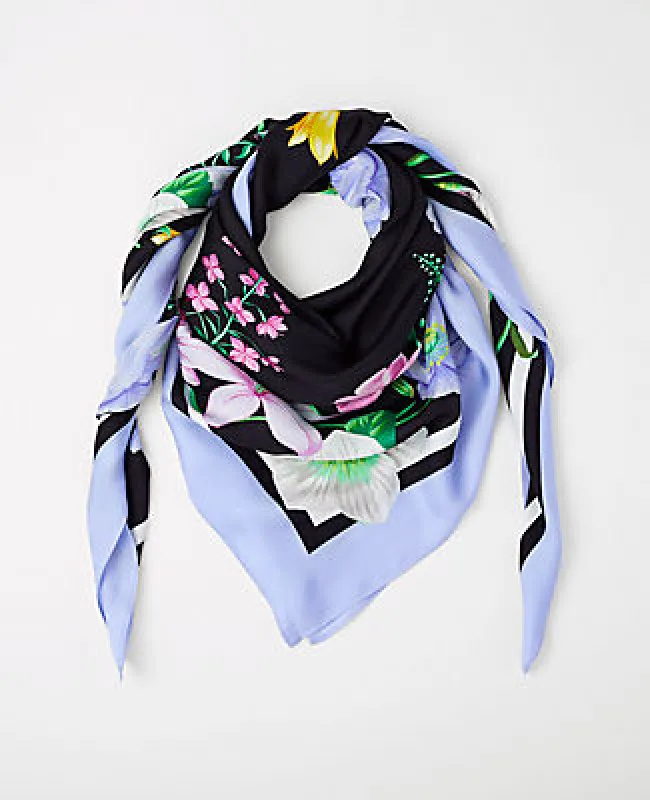Ann Taylor Oversized Floral Silk Scarf sold by Ann Taylor