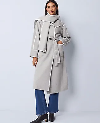 Ann Taylor Weekend Wrap Scarf Coat sold by Ann Taylor