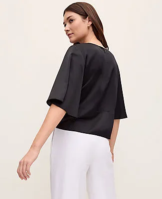 Ann Taylor Petite Satin Tie Waist Blouse sold by Ann Taylor product image thumbnail 2