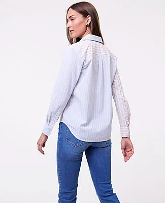 Ann Taylor Weekend Striped Relaxed Perfect Shirt sold by Ann Taylor product image thumbnail 2
