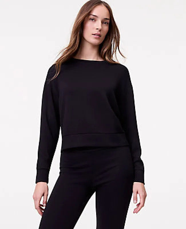 Ann Taylor Weekend  Crew Neck Sweatshirt in CloudPlush made by Ann Taylor