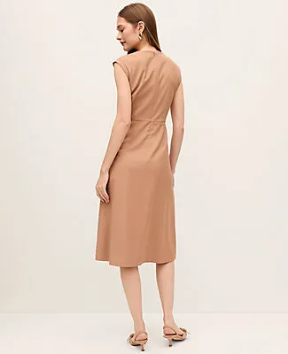 Ann Taylor The Crew Neck Flare Midi Dress sold by Ann Taylor product image thumbnail 2
