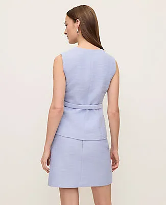 Ann Taylor Petite Belted Tweed Vest sold by Ann Taylor product image thumbnail 2