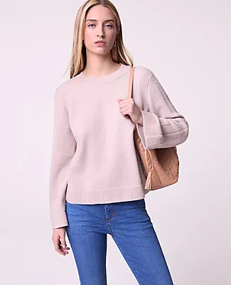 Ann Taylor Weekend Contrast Stitch Sweater sold by Ann Taylor