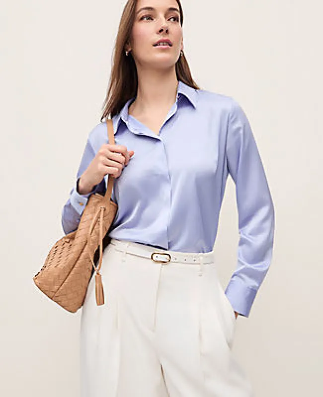 Ann Taylor Satin Essential Shirt made by Ann Taylor