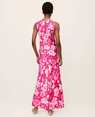 Ann Taylor Petite Floral Satin Halter Dress sold by Ann Taylor product image thumbnail 2