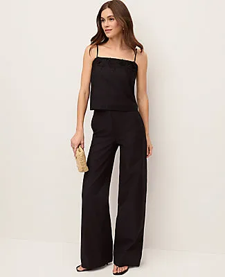 Ann Taylor The Petite Modern Wide Leg Pant in Twill sold by Ann Taylor product image thumbnail 4