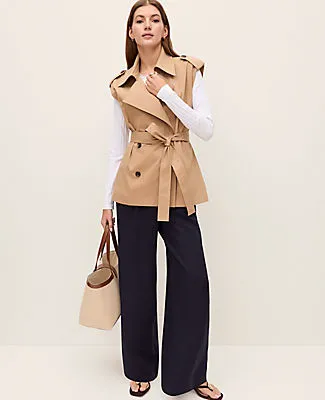 Ann Taylor Petite Weekend Easy Fit Wide-Leg Pant sold by Ann Taylor product image thumbnail 4