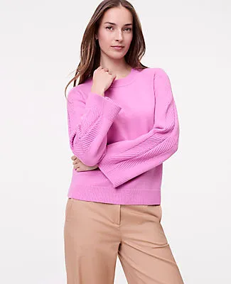 Ann Taylor Weekend Contrast Stitch Sweater sold by Ann Taylor