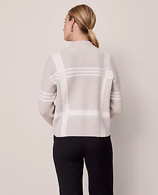 Ann Taylor Weekend Collection Plaid Mock Neck Sweater sold by Ann Taylor product image thumbnail 2