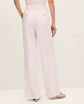 Ann Taylor The Petite Side Zip Wide-Leg Pant in Textured Crepe sold by Ann Taylor product image thumbnail 3