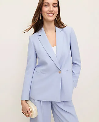 Ann Taylor The Petite Wrap Effect Blazer in Textured Crepe sold by Ann Taylor
