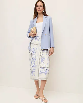 Ann Taylor The Petite Wrap Effect Blazer in Textured Crepe sold by Ann Taylor product image thumbnail 3