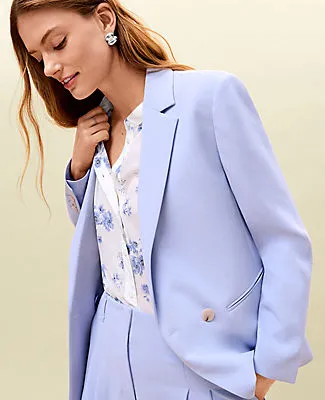 Ann Taylor The Petite Wrap Effect Blazer in Textured Crepe sold by Ann Taylor product image thumbnail 4