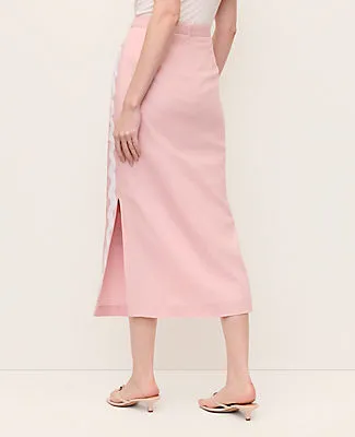 Ann Taylor Petite Linen Blend Midi Skirt sold by Ann Taylor product image thumbnail 3