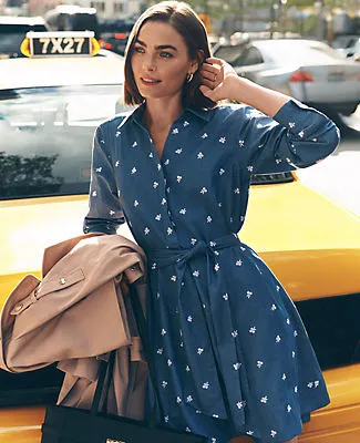 Ann Taylor Petite Weekend Embroidered Belted Dress sold by Ann Taylor product image thumbnail 4