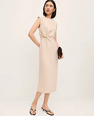 Ann Taylor Petite Crew Neck Twist Sheath Dress sold by Ann Taylor product image thumbnail 3