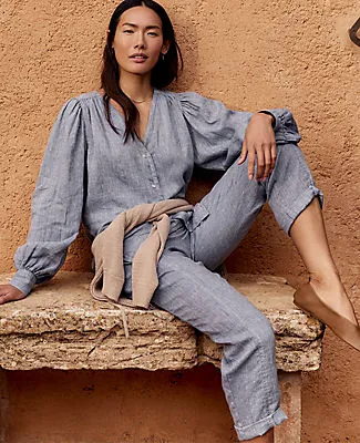 Ann Taylor Haven Well Within Linen V-Neck Blouse sold by Ann Taylor product image thumbnail 4